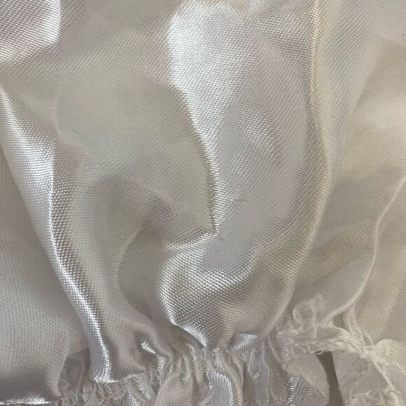 Women’s satin night cap w/elastic band white one size - Picture 5 of 6